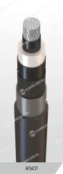 Power cable with aluminium conductors insulated with cross-linked polyethylene for voltage of 6, 10, 15, 20, 30 and 35 kV of APv
