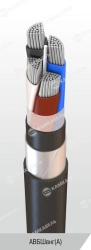 Power cable with aluminium conductors, insulation made of polyvinyl chloride plasticate of reduced flammability, for voltage 0,6