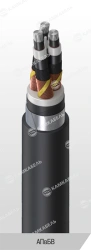 Power cable with aluminium conductors insulated with cross-linked polyethylene for voltage 6 kV APvBV grade
