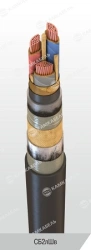 Power cable with copper conductors with impregnated paper insulation, for voltage 1 kV of SB2lShv grade according to TU 16.?09-1