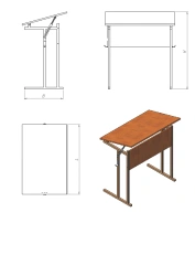 Pupil's desk for drawing and painting (PU.C.R. series)