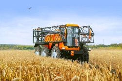 Self-propelled sprayer-spreader TUMAN-3, complete with replaceable technological equipment (boom sprayer T