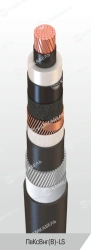 Power cable with copper conductors insulated with cross-linked polyethylene for voltage 6, 10, 15, 20, 30 and 35 kV of PvKsVng(V