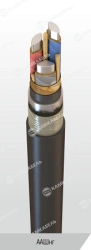 Power cable with aluminium conductors with impregnated paper insulation, for voltage of 1 kV of AASHng grade according to TU 16.