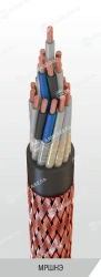 Marine cables with copper conductors with rubber insulation in rubber sheath for alternating voltage up to 400 V with frequency