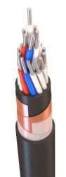 Control cable with aluminium conductors insulated with polyvinylchloride plastic for rated voltage of 0,66 kV grade A
