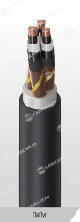 Power cable with copper conductors insulated with cross-linked polyethylene for voltage of 10, 15, 20, 35 kV of PvPug grade