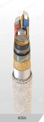 Power cable with aluminium conductors, with impregnated paper insulation, for voltage 3 kV of mark ASB2l according to TU 16.K71-