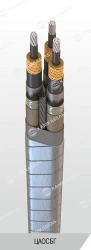 Power cable with aluminium conductors with paper insulation impregnated with viscous or non-flowing composition for voltage 35 k