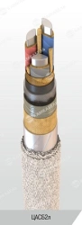 Power cable with aluminium conductors with paper insulation impregnated with non-fading composition for voltage 6, 10 kV of TsAS