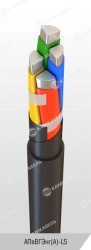 Power cable with aluminium conductors insulated with polyvinylchloride plasticate for voltage up to 1 kV of AVVGEng(A)-LSLTx gra