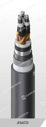 Power cable with aluminium conductors insulated with cross-linked polyethylene for voltage 6, 10, 15, 20, 30 and 35 kV of APvKP2