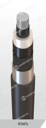 Power cable with aluminium conductors insulated with cross-linked polyethylene for voltage of 6, 10, 15, 20, 30 and 35 kV of APv