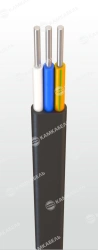 Power cable with aluminium conductors with insulation made of polyvinyl chloride plasticate of reduced fire hazard for voltage 6