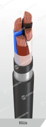 Power cable with copper conductors, insulation made of cross-linked polyethylene for voltage 0,66; 1 kV of VBSHV grade.