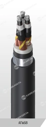 Power cable with aluminium conductors with insulation made of cross-linked polyethylene for voltage 10, 15, 20, 35 kV of APvBV g