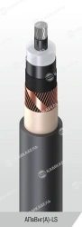Power cable with aluminium core insulated with cross-linked polyethylene for voltage 64/110 and 127/220 kV of APvVng(A)-LS grade