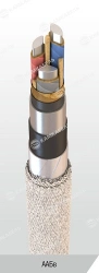 Power cable with aluminium conductors with paper insulation impregnated with viscous or non-flowing composition for voltage 6, 1