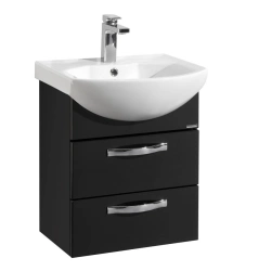 Cabinet under sink Aquaton Aria 50 M suspended black 1A140001AA9501.A140.0.01A.A95.0