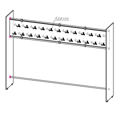 Wardrobe rack stationary RM 08/01