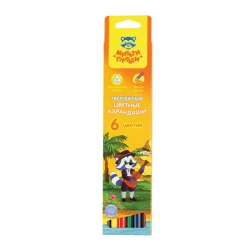 Coloured pencils Multi-pulti "Coon in Spain", 06 colours, three-edged, sharpened, cardboard, europodweight