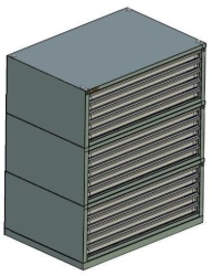Three-section cupboard (for A1 size paper)