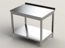 Production table with stainless steel shelf, model SKNP