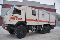 Emergency rescue vehicle (ERV) without CMU, type 67063, modification 67063E based on KAMAZ-43502 (-D5, -50) chassis.