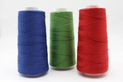 Synthetic reinforced sewing thread with cotton braid 150LH