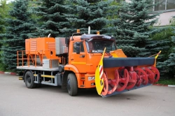 Snowplough DE-210BF-1 based on vehicle KAMAZ-54601-53
