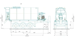 Equipment for construction and repair of asphalt-concrete and artificial road pavements Bastion LA-10 on chassis