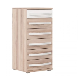 Marta LD.636130.000 High bedside cabinet (White/Desira Ash )