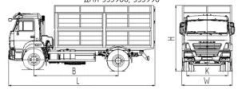 Cattle carrier truck type AZC8090 of modification 533998 on chassis KAMAZ 43255-G5