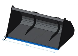 Replacement working body for the universal agricultural loader PKU-0,8: bucket PKU-0,8-5-05