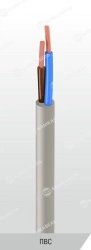 Wire with copper conductors, with polyvinylchloride insulation and sheathing for rated alternating voltage up to 380 V for 380 V