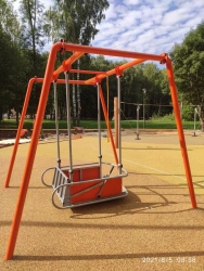 Universal wheelchair swing