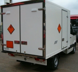Special purpose motor vehicles - vehicle for placement and transport of dangerous goods type 37123, modifications