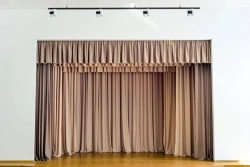Clothes for individual order of the population. Composition: curtains, backdrops, harlequins, padugas, backstage.