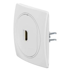 CADUCEUS ALING EON Flush-mounted socket with Keystone HDMI module type A-A, white, Art. No. E6163.00