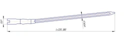 Blocking pin for shoulder (l. 7,0mm; l. 8,0mm; l. 9,0mm; length: 220...380mm).