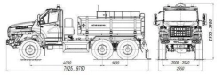 Fuel tanker ATZ 4680M5-10 on URAL 4320-6151-71, 4320-6151-73, 4320-6151-75 chassis