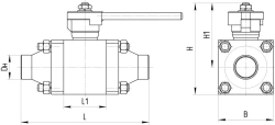 Ball shut-off valve ATEK.491284.062