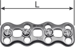 Neck plate, length 47 to 77 mm, article no. 840.4XX