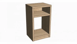Cabinet for mini-bar and safe (open)