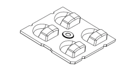 Lens for LED luminaires AMT-ST-50x50-5050(4)-T4-PC