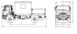 Cargo-passenger workshop truck, model 676512, on chassis KAMAZ 43502-D5, according to TU 29. 10. 59-002-63119966-2017