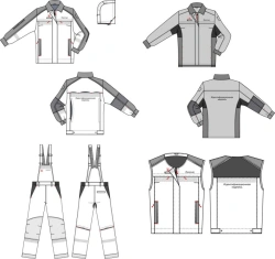 Special clothing for employees of the organisations of the Transneft system. Women's sets (jacket, shirt-jacket, waistcoat, semi