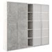 Wardrobe tall 4 leaves with B-tone niche