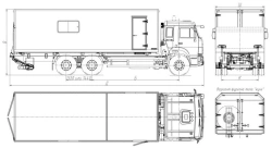 Truck trucks mod. 8751P1, 8751P4 without CMU on the basis of KAMAZ chassis mod. 65117-50