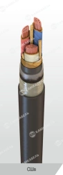 Power cable with copper conductors with paper insulation impregnated with viscous or non-flowing composition for voltage 6, 10 k